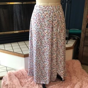 Abercrombie & Fitch Floral Maxi Skirt w Slit XL